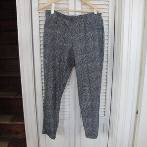 JONES New York Black tweedy-herringbone pull-on Pants. W(L)